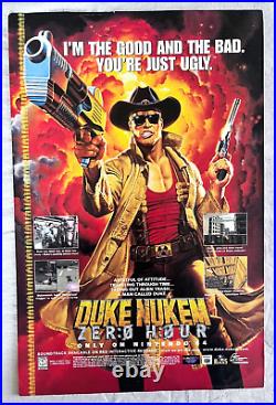 DUKE NUKEM ZERO HOUR N64 1999 Promotional PR Poster. Original. Ultra-rare