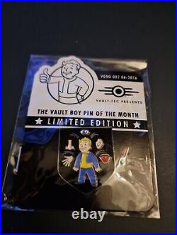 Fallout Vault Boy Pin Of The Month Full Set Of 14 Limited Edition