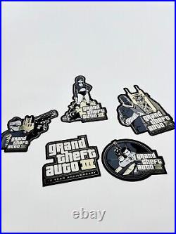 GTA 3 Grand Theft Auto III 10th Anniversary Stickers Decals Promo Lot Of 5 PS2