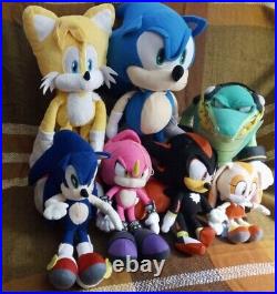 Great Eastern Sonic The Hedgehog Tails Cream Vector Characters Plush 7pc Lot