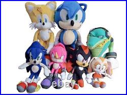 Great Eastern Sonic The Hedgehog Tails Cream Vector Characters Plush 7pc Lot