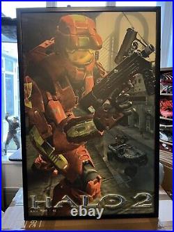 Halo 2 Extremely Rare Canvas Framed Poster Print