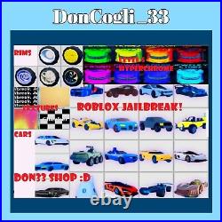 Jailbreak Roblox Trusted Store! Clean Rare Cars Rims Textures Colors Spoilers