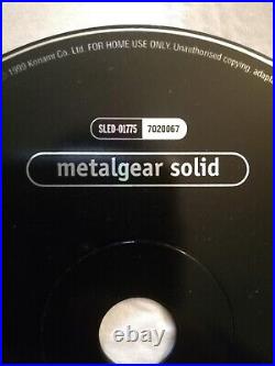 Metal Gear Solid Error Demo Disk metalgear. Very rare