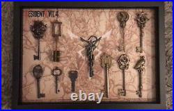 Resident Evil 4 Key Collection! A3 Resin Handmade in Shadow box! High Quality