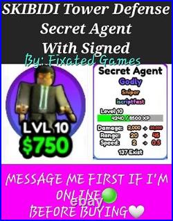 SKIBIDI Tower Defense Secret Agent With SIGNED? Check Photo