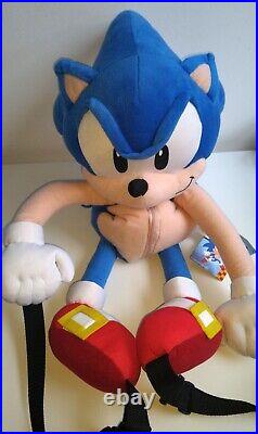 Sonic the Hedgehog Plush Backpack SEGA with Tag