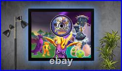 Spyro trilogy PS1- Gaming Art Display 3 11 By 14 Frame