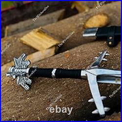 The Witcher Sword Replica Aerondight Geralt of Rivia Silver Rune Black Steel Gif